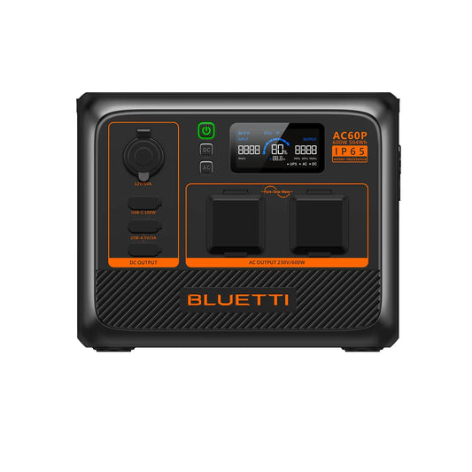 BLUETTI AC60P EXP. Power Station, 600W, 504WH IP65