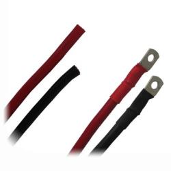 Battery Leads - Red & Black Pair - 2 x 1.5m - 25mm²
